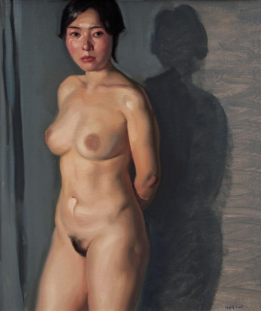 Artwork by Chen Danqing, Body Sketch, Made of Oil on Canvas.