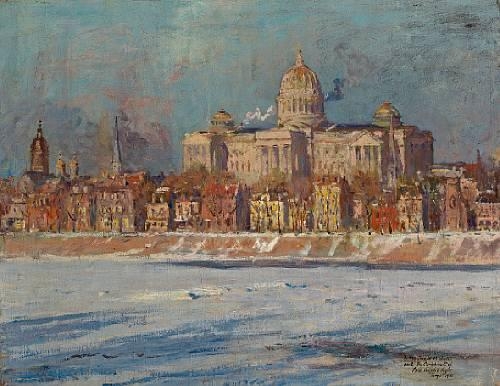 The Pennsylvania State Capitol Building, Harrisburg by Colin Campbell Cooper, 1910