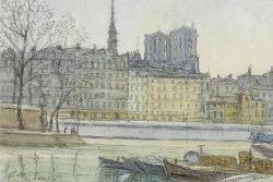 Artwork by Frank Boggo, Paris, Made of Pencil, charcoal and watercolour on paper