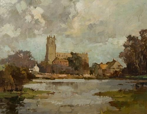 Blythburgh Church in the flood by William Benner