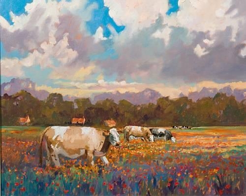 John Rohda | Cattle at Stibard | MutualArt