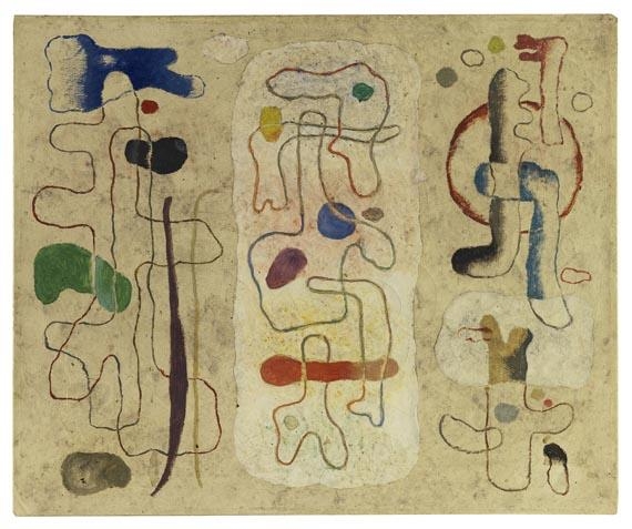 Formen figural - dreiteilig by Willi Baumeister, 1938