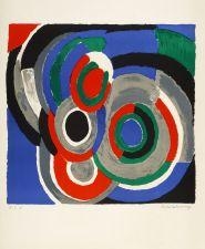 Artwork by Sonia Delaunay, HOMMAGE A STRAVINSKY, Made of lithograph in colors