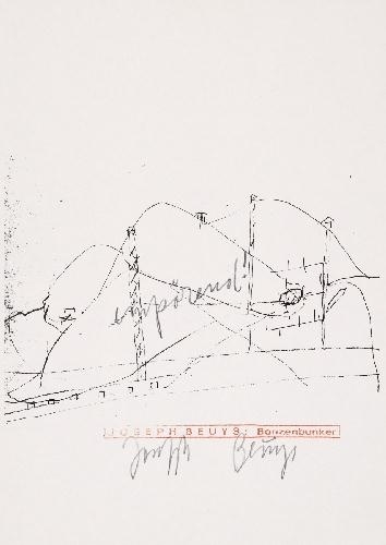 Artwork by Joseph Beuys, BONZENBUNKER, Made of Offset lithograph after a drawing on paper