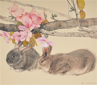 Two Rabbits - Lin Shun-Shiung
