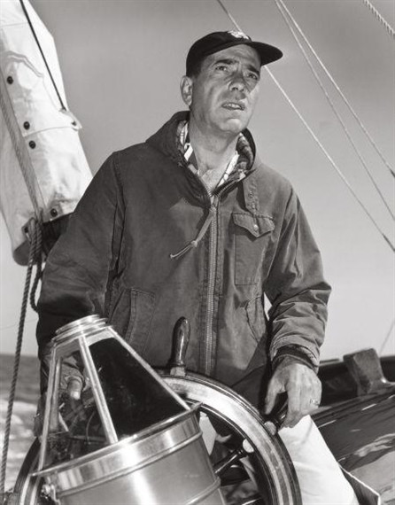 Two works: Humphrey Bogart, 1952 and Bogart, Bacall, and Stephen in their Living Room, 1952
