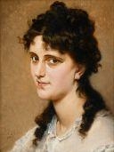 THE SMILING GIRL by Charles Alexandre Coëssin De La Fosse, 1877