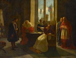 THE CLERIC'S ADMONITION by Enrico Fanfani, 1875
