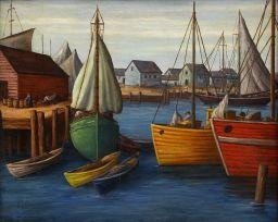 DOCK SCENE, GLOUCESTER by Paul Raphael Meltsner