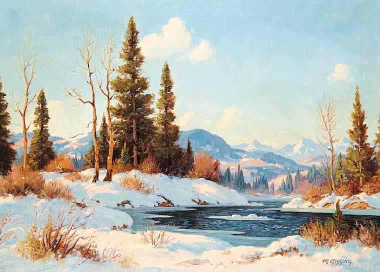 Artwork by Roland Gissing, Winter Sunlight, Made of oil on canvas