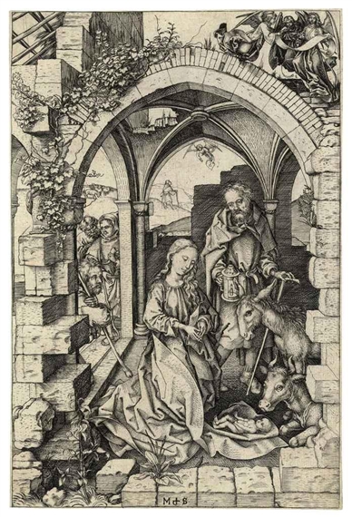 The Nativity by Martin Schongauer, Circa 1471 - 1473
