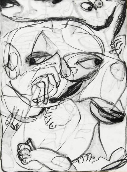 Artwork by Klaudia Schifferle, Untitled, Made of Charcoal and graphite drawing