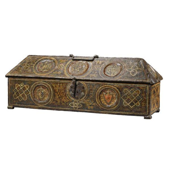Italian School, 13th Century | dagger box with the arms of the ...