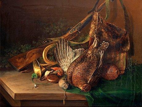 Still life with trophies by Augusta Plagemann