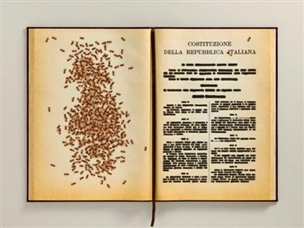 Emilio Isgro: The Constitution Deleted: The Representation of a Crime - Galleria Gaburro Boxart, Verona