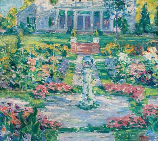 New England Garden by Frank Townsend Hutchens, 1923