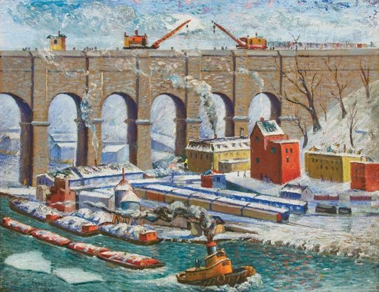 Activities Near High Bridge by Joseph Anthony Buzzelli