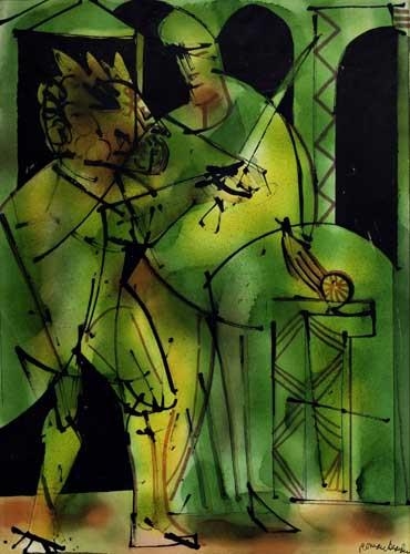 Estampe Encadrée Romare Bearden 'Uptown Looking Downtown' 1965 - Art Urbain
