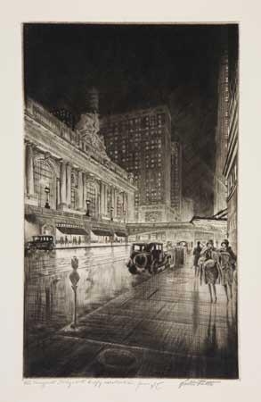 Grand Central, Night by Walter Ernest Tittle, circa 1930