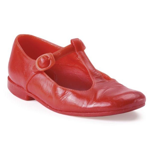 Artwork by Robert Gober, Untitled Shoe, Made of red casting wax
