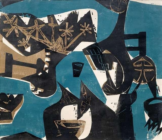 Mittag by HAP  Grieshaber, 1951