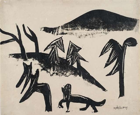 Hunger - Winter 46/47 by HAP  Grieshaber, 1947