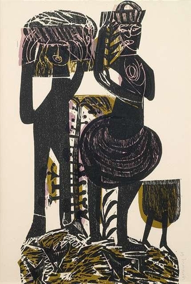 4 works: Sveina; Der Ritt; Ostermesse; Ritt by HAP  Grieshaber, 1964