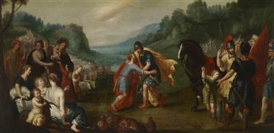 The Reconciliation of Esau and Jacob (Genesis 33:1–20) by Otto van Veen