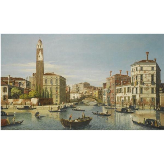 View of Venice: The Grand Canal, with San Geremia and the Entrance to Canneregio by Canaletto