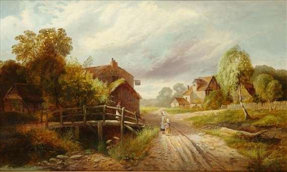 Lane scene, near Salisbury by Paul H. Ellis