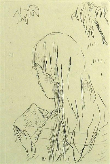 Jeune Fille Lisant, from La Vie de Sante Monique (B. 111) by Pierre Bonnard, 1930, printed in 1965