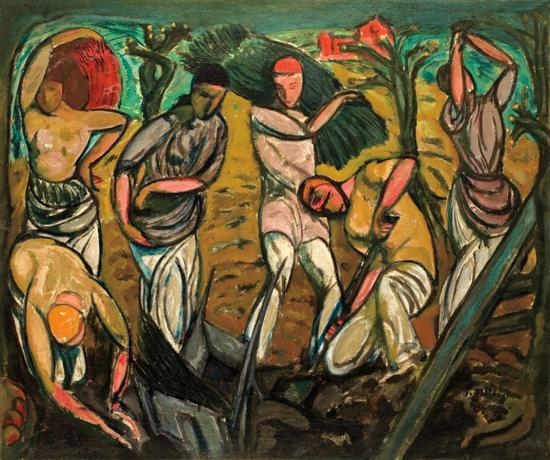 Harvesting by Leopold Gottlieb, Circa 1920