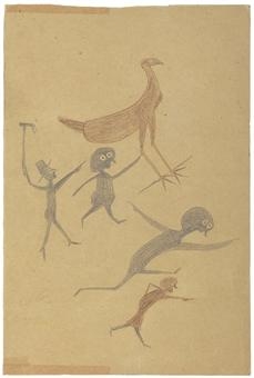 UNTITLED (CHASE WITH BROWN TAPE) by Bill Traylor