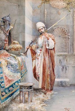 In the Armoury, an Arab Examining a Rifle by Giovanni Antonio Raggi