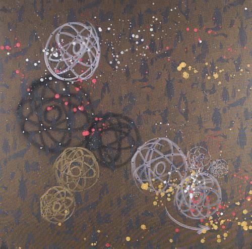 Artwork by Futura 2000, DPM: Maharishi, Olive Oil (from the Water Series), Made of Spray paint on reflective Pointmen Cordura fabric