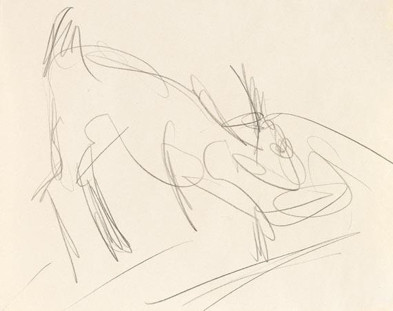 Absteigende Kuh by Ernst Ludwig Kirchner, 1919