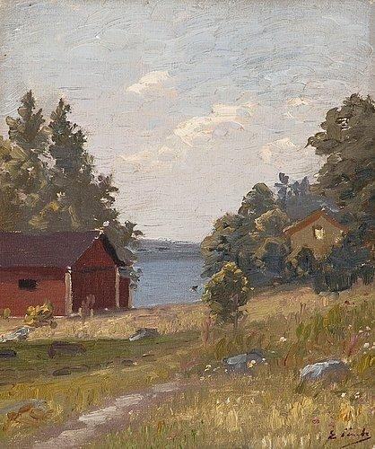A HOUSE BY THE LAKE by Eugen Taube