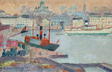 Artwork by Jussi Jylänki, VIEW FROM ETELÄSATAMA, Made of Oil