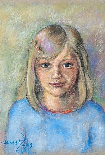 PORTRAIT OF A GIRL by Martta Wendelin, 1973