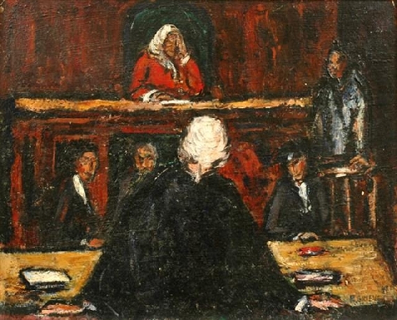 Court Scene by Alan Robert Colquhoun Grieve, 1948