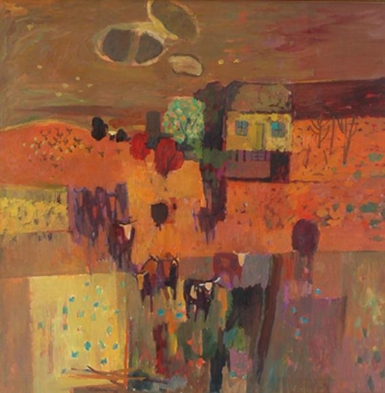 Evening Farm by John Rigby, 1966