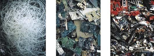 3 works: A6; B3; D4 (from the disCONNEXION series) by Xing Danwen, 2002-2003