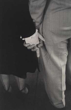 Freudian Hand Clasp, New York City by Louis Faurer, 1948; printed 1980