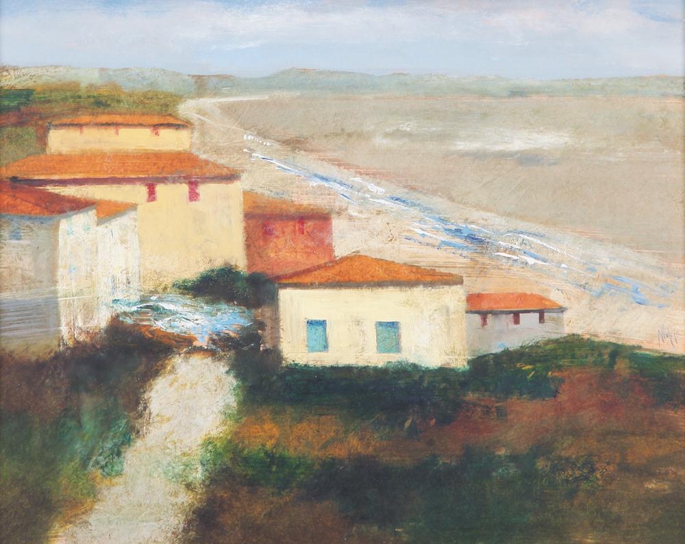 Artwork by Salvatore Magazzini, Paesaggio, Made of oil on cardboard