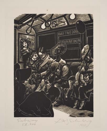 Subway by Fritz Eichenberg, 1934