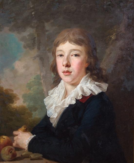 George Romney | Portrait of a Boy with Pears | MutualArt