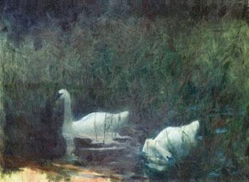 Swans by Bruno Liljefors