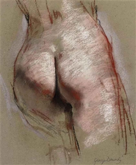 Study of a female nude - George Dawnay
