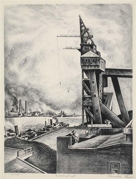 Coal Dock by Harold Faye, circa 1935-1939