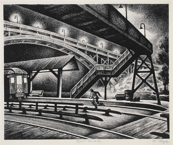 Last Train by Harold Faye, circa 1935-1939